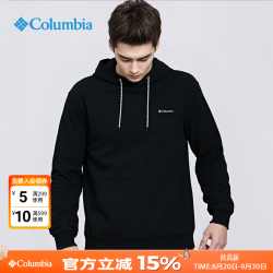 Columbia 长袖男户外春秋款运动休闲徒步通勤上衣连帽卫衣套头衫AE3371 010