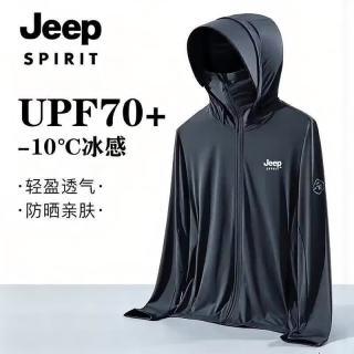 JEEP SPIRIT 吉普户外冰丝防晒衣男款夏季薄款防紫外线钓鱼防晒服运动男士外套
