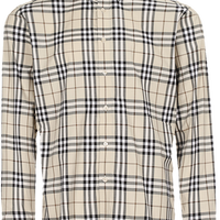 BURBERRY 博柏利 经典格纹门襟棉质长袖翻领衬衫