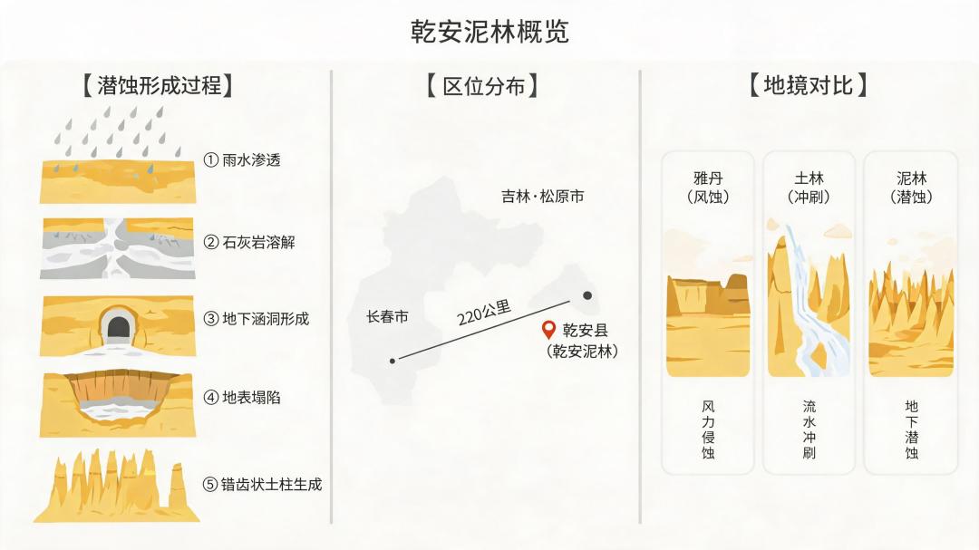 狼牙棒土柱群吞掉村庄?乾安泥林——国内唯一的潜蚀地貌,正在活生生吃掉大地