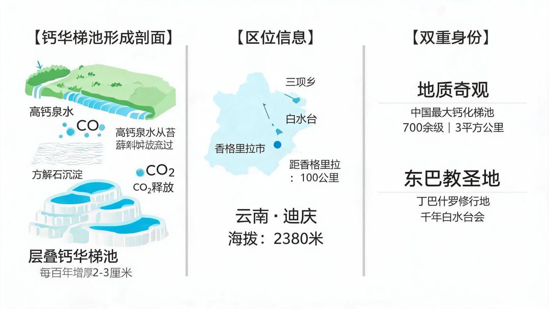 不用去土耳其，在这就能看棉花堡！云南白水台——纳西族东巴教圣地，预算只需它的零头