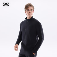 X-BIONIC XBIONIC旷野抓绒全拉链夹克男Polartec抓绒衣轻量保暖内胆日常外套 25845 暗夜黑 L