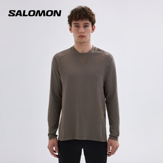 萨洛蒙 SENSE AERO SEAMLESS TEE 紧身长袖T恤 铁灰色 L
