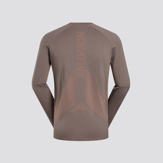 萨洛蒙 SENSE AERO SEAMLESS TEE 紧身长袖T恤 铁灰色 L