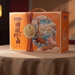 周钦公 望月佳宴 流亭猪蹄熟食 酱卤全肉礼盒 5袋 1595g 青岛特产