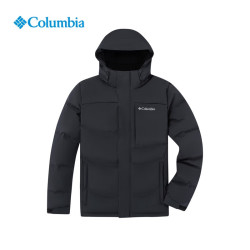 Columbia 羽绒服男秋冬户外鹅绒奥米金点热能反射保暖外套 黑色 700蓬鹅绒 防水技术 热压技术