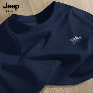 JEEP SPIRIT 吉普男冰丝短袖t恤夏季透气休闲百搭男款半袖运动速干男士上衣