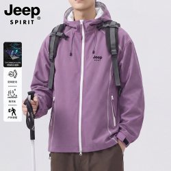 JEEP SPIRIT 吉普户外登山冲锋夹克男女士春秋季新款潮流休闲防风防水外套男装