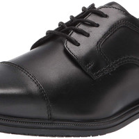 Rockport 男式 rockport男款防水圆头牛津鞋 ci3073 牛津鞋 防水 Rockport Men's Robinsyn Waterproof Cap Toe Black 8 Wide