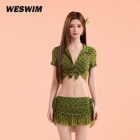 薇斯慕 泳衣女比基尼罩衫套装新款波点高级感绑带漂亮海边沙滩温泉