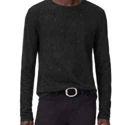 John Varvatos 男式 Vera 圆领, 黑色