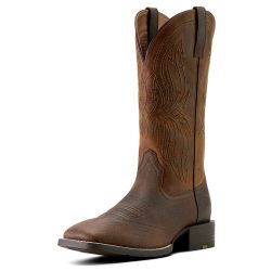 ARIAT 男式运动 Rustler 太妃糖河马印花鞋面 33.02 厘米橡木上衣, 太妃糖河马印花/橡木色