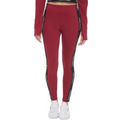 Calvin Klein Performance 女式高腰标志打底裤, Chianti, 中号