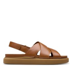 Clarks 其乐 女式 Aristella 太阳凉鞋, 棕褐色皮革