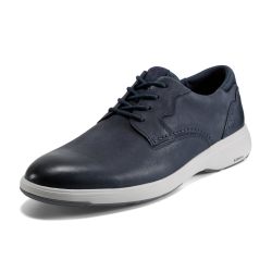 Rockport 男式 Noah 平头牛津鞋, 深蓝色皮革