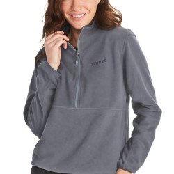 MARMOT 女士 抓绒外套夹克 女士Rocklin 12拉链 Steel Onyx 尺码Small