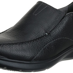 Clarks Cotrell系列 男士一脚蹬乐福鞋 黑色//白色 8.5 Wide