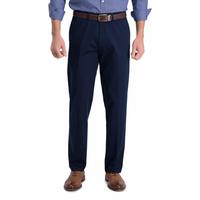 HAGGAR 男裤免烫直筒休闲裤商务裤子男士百搭潮流长裤 Dark Navy 33W x 32L