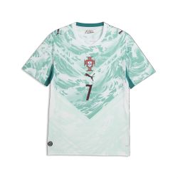 PUMA 彪马 男式 FA 葡萄牙客场球员球衣复制品, Puma 彪马白绿泻湖
