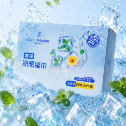 1号会员店 薄荷凉感湿巾 5包一箱