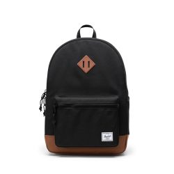 Herschel 青年传统背包, 黑色/马鞍棕
