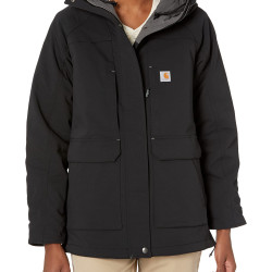 Carhartt 女式 Super Dux 宽松保暖外套, 黑色//白色, X-S