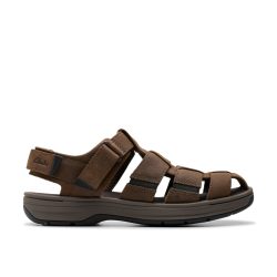 Clarks 其乐 男式 Saltway Cove 凉鞋, 深棕色 Lea