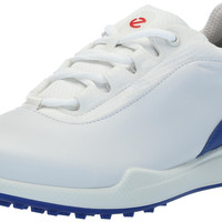 ECCO 爱步 男士健步混合 BIOM Hybrid 高尔夫球鞋 White Mazarine Blue 38.5/39 EU