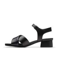 Clarks 其乐 女式 Serina35 交叉凉鞋, 黑色