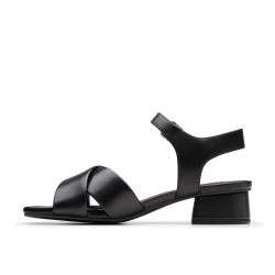 Clarks 其乐 女式 Serina35 交叉凉鞋, 黑色