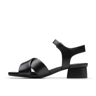 Clarks 其乐 女式 Serina35 交叉凉鞋, 黑色