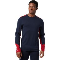 Helly Hansen Lifa 男士 美利奴 中量级圆领打底衫,蓝色,M