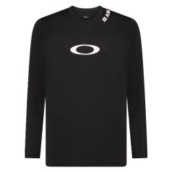 Oakley 男式 自行车骑行服 自由骑行回收长袖T恤 圆领 长袖 宽松版型 Black X-Large