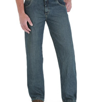 Wrangler Big Rugged Wear 男士 宽松直筒牛仔裤，Mediterranean，36W x 32L