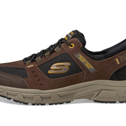 Skechers 斯凯奇 男式 时尚运动鞋 橡树峡谷一致赢家免提滑入式 237450ww 柔软 Casual Slip-on Sneaker BrownBlack 14 X-Wide