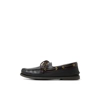 Sperry 男式经典 Ao 2 眼船鞋, 黑色/杏仁色