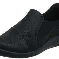 Clarks 女士时尚舒适乐福鞋 日常通勤百搭轻便女鞋 礼物 Black 8.5 Wide