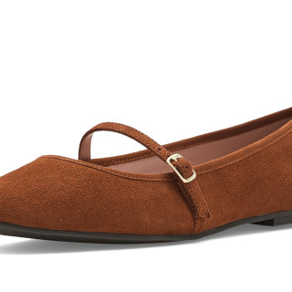 移动专享、移动端：Cole Haan 女式 Yelena 玛丽珍鞋, 烟草麂皮