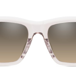 Maui Jim Aloha Lane 矩形太阳镜, 透明粉色/Hcl 青铜偏光, 中号