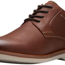 Clarks 男士 Atticus Ltlace 牛津鞋,Dark Tan Lea,43 EU