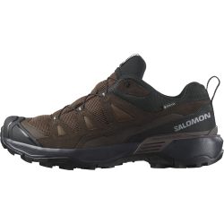 Salomon 萨洛蒙 男式 X Ultra 360 皮革 GORE-TEX 徒步鞋, Dark Earth Delicioso 鲨鱼皮