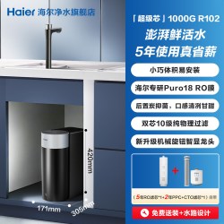 海尔 净水器家用鲜活水3.0集成一根芯厨房家庭净水机直饮反渗透膜 超级芯R10-1000G