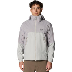 Mountain Hardwear 男士 Cloud Cipher 连帽夹克, 半月灰,接近风暴