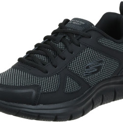 Skechers 斯凯奇 男式 Track Track_K 跑步鞋 透气 休闲 Black 尺码14