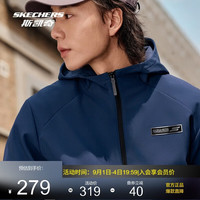 斯凯奇 暮雨3.0三防运动外套秋季男女同款加绒防水防污软壳衣P425M075