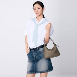 迪桑娜 头层牛皮 女士单肩斜挎包