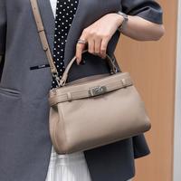 FED 头层牛皮真皮女包休闲单肩手提斜挎包女士送礼
