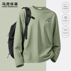 马克华菲 春秋季重磅纯棉长袖T恤