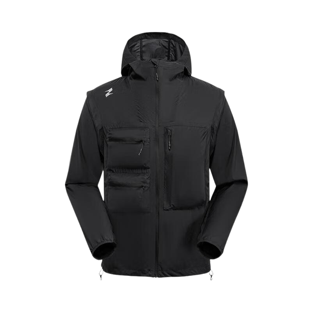 探迹者 J07风行夹克 冰感透气 黑色 2XL 户外风衣