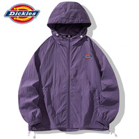 Dickies 男士夏季浅色系轻薄防晒衣宽松拉链原纱型户外运动衫潮牌上衣服装 S